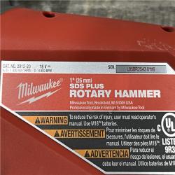 AS-IS Milwaukee FUEL 18V Lithium-Ion Brushless Cordless 1 in. SDS-Plus Rotary Hammer (Tool-Only)