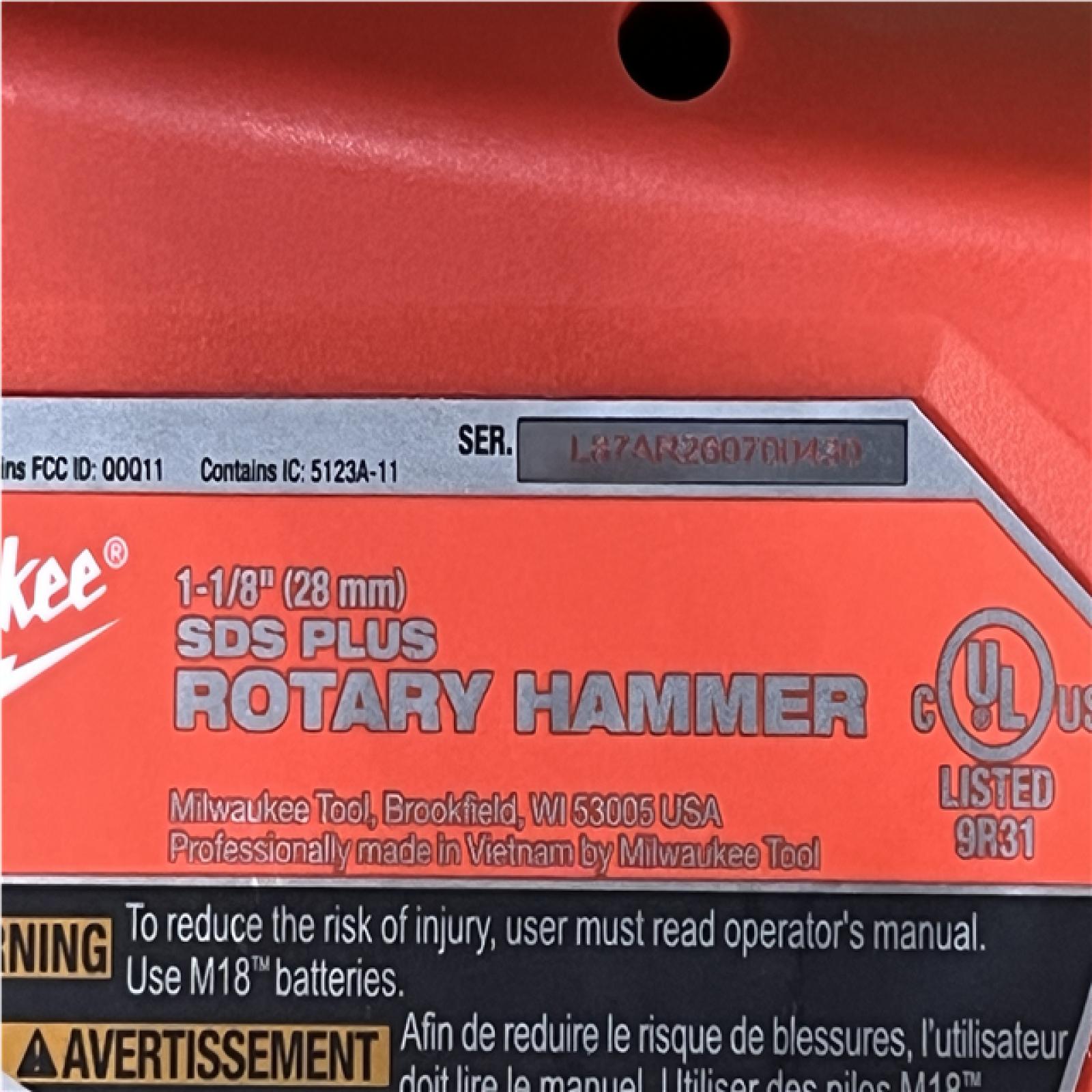 Houston Location AS-IS Milwaukee FUEL 18V Lithium-Ion Brushless Cordless SDS-Plus 1-1/8 in. Rotary Hammer Drill (Tool-Only)