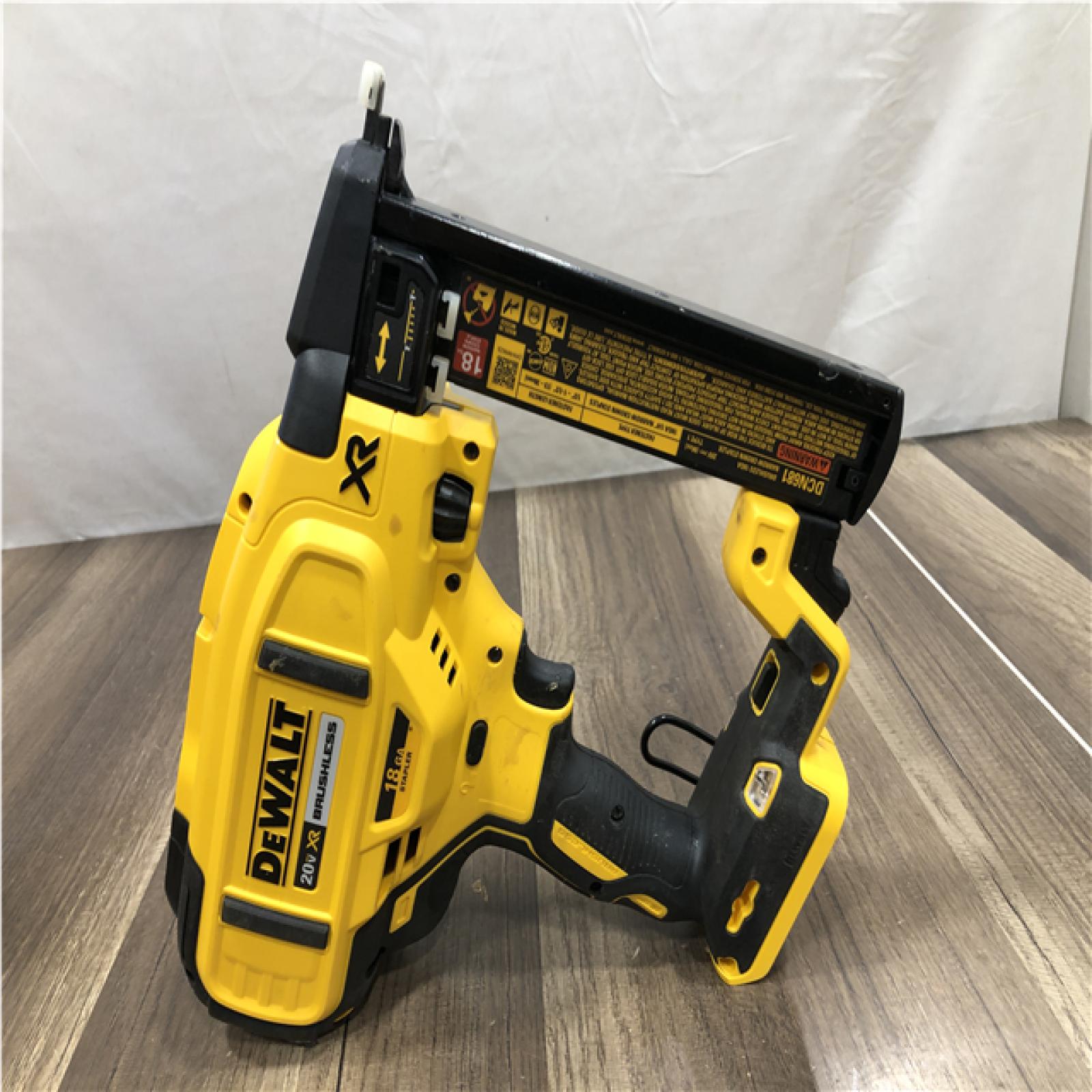 AS-IS DEWALT Cordless 18-Gauge Narrow Crown Stapler (Tool Only)