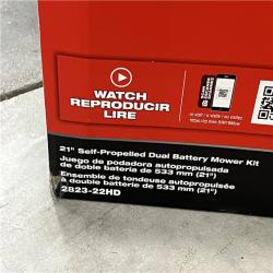 AS-IS Milwaukee M18 FUEL Brushless Cordless 21 in. Walk Behind Dual Battery Self-Propelled Mower W/(2) 12.0Ah Battery and Rapid Charger