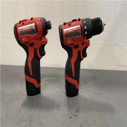 AS-IS - Milwaukee M12 12-Volt Lithium-Ion Brushless Cordless Subcompact Drill and Impact Driver Combo Kit