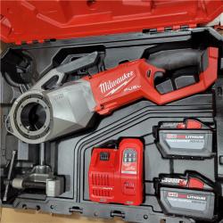AS-IS Milwaukee M18 Fuel One-Key Cordless Brushless Pipe Threader Kit with (2) 12.0Ah Batteries and Case