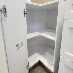 Phoenix AS-IS Hampton Bay Designer Series Melvern Assembled Shaker EZ Kitchen Cabinets in White Pallet (8-Cabinets)
