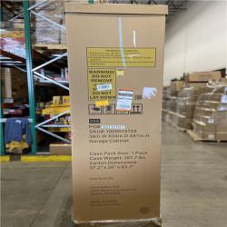 DALLAS LOCATION - Husky Heavy Duty Welded 20-Gauge Steel Freestanding Garage Cabinet in Black (36 in. W x 81 in. H x 24 in. D)