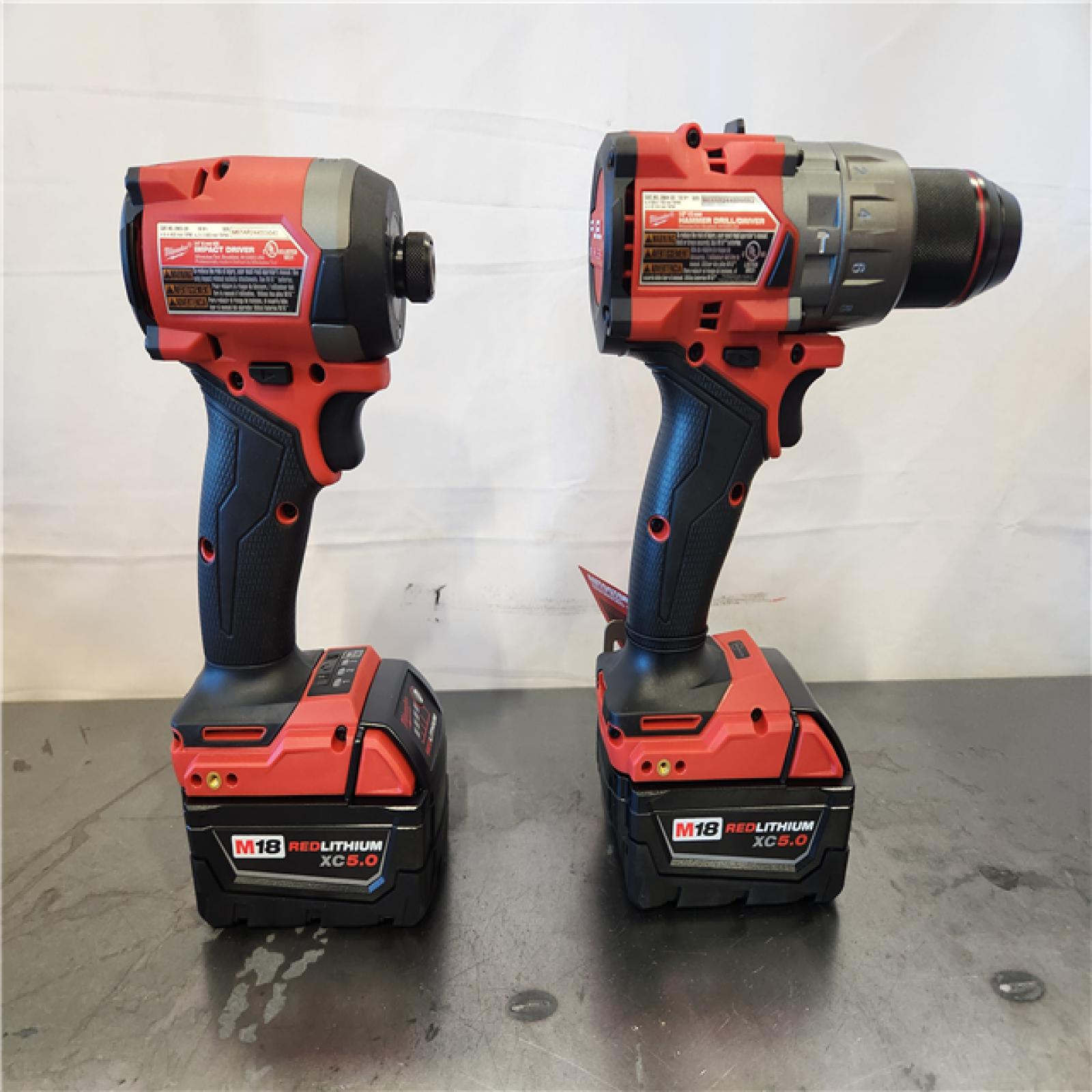 AS-IS- Milwaukee FUEL 18V Lithium-Ion Brushless Cordless Hammer Drill and Impact Driver Combo Kit