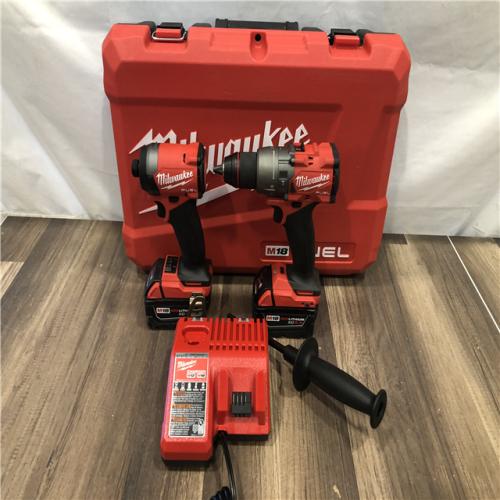 AS-ISMilwaukee  FUEL 18V Lithium-Ion Brushless Cordless Hammer Drill and Impact Driver Combo Kit