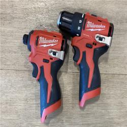 AS-IS Milwaukee 12-Volt Lithium-Ion Brushless Cordless Subcompact Drill and Impact Driver Combo Kit