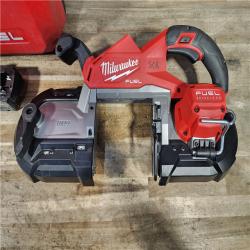 HOUSTON LOCATION - AS-IS Milwaukee M18 FUEL 18V Lithium-Ion Brushless Cordless Deep Cut Band Saw W/ (2) BATTERY & CHARGER