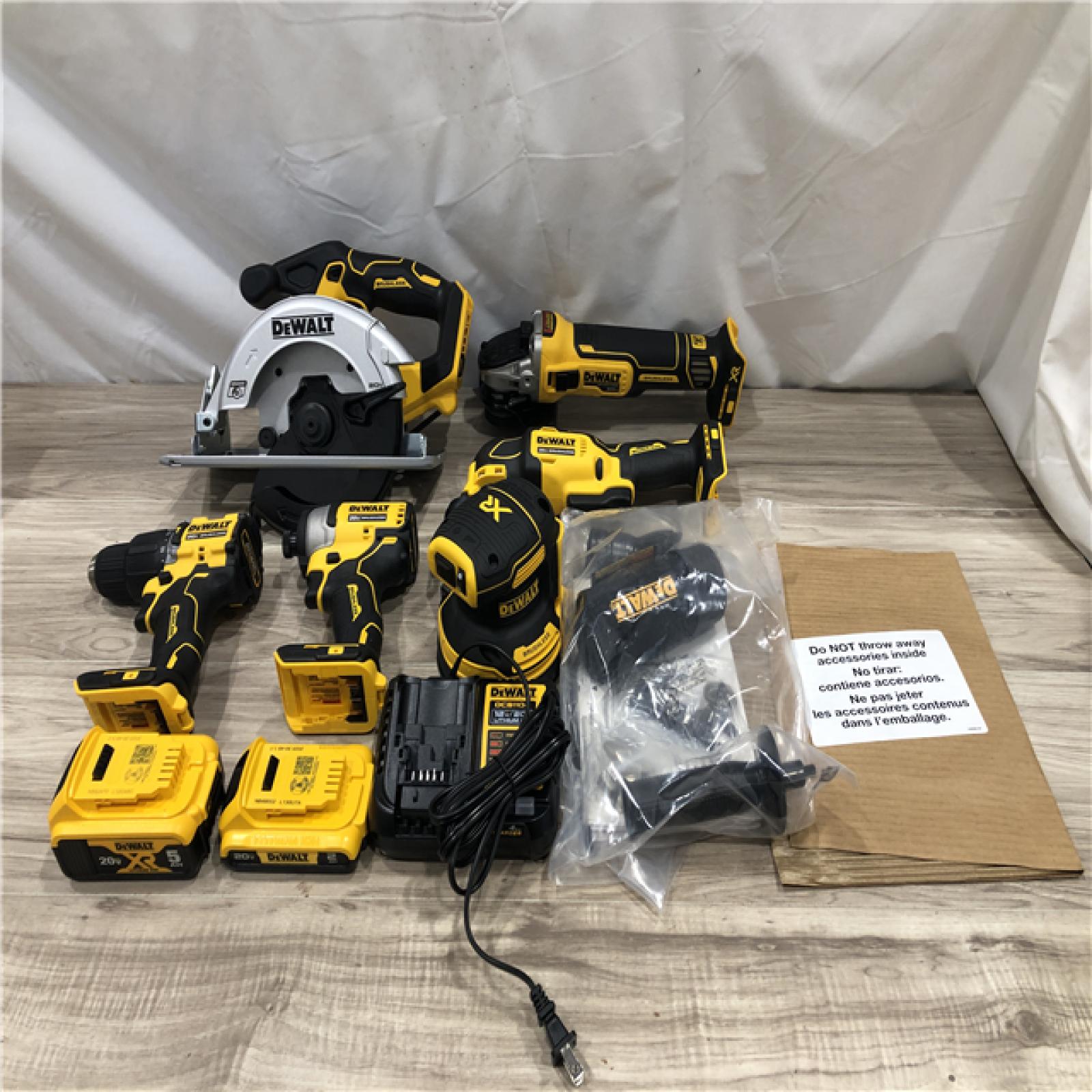 AS-IS DEWALT 20-Volt MAX ToughSystem Lithium-Ion 6-Tool Cordless Combo Kit