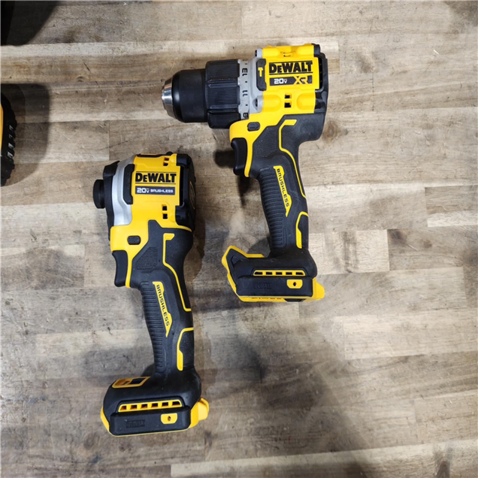 HOUSTON LOCATION - AS-IS DEWALT 20V MAX XR Hammer Drill and ATOMIC Impact Driver 2 Tool Cordless Combo Kit with (2) 4.0Ah Batteries, Charger, and Bag