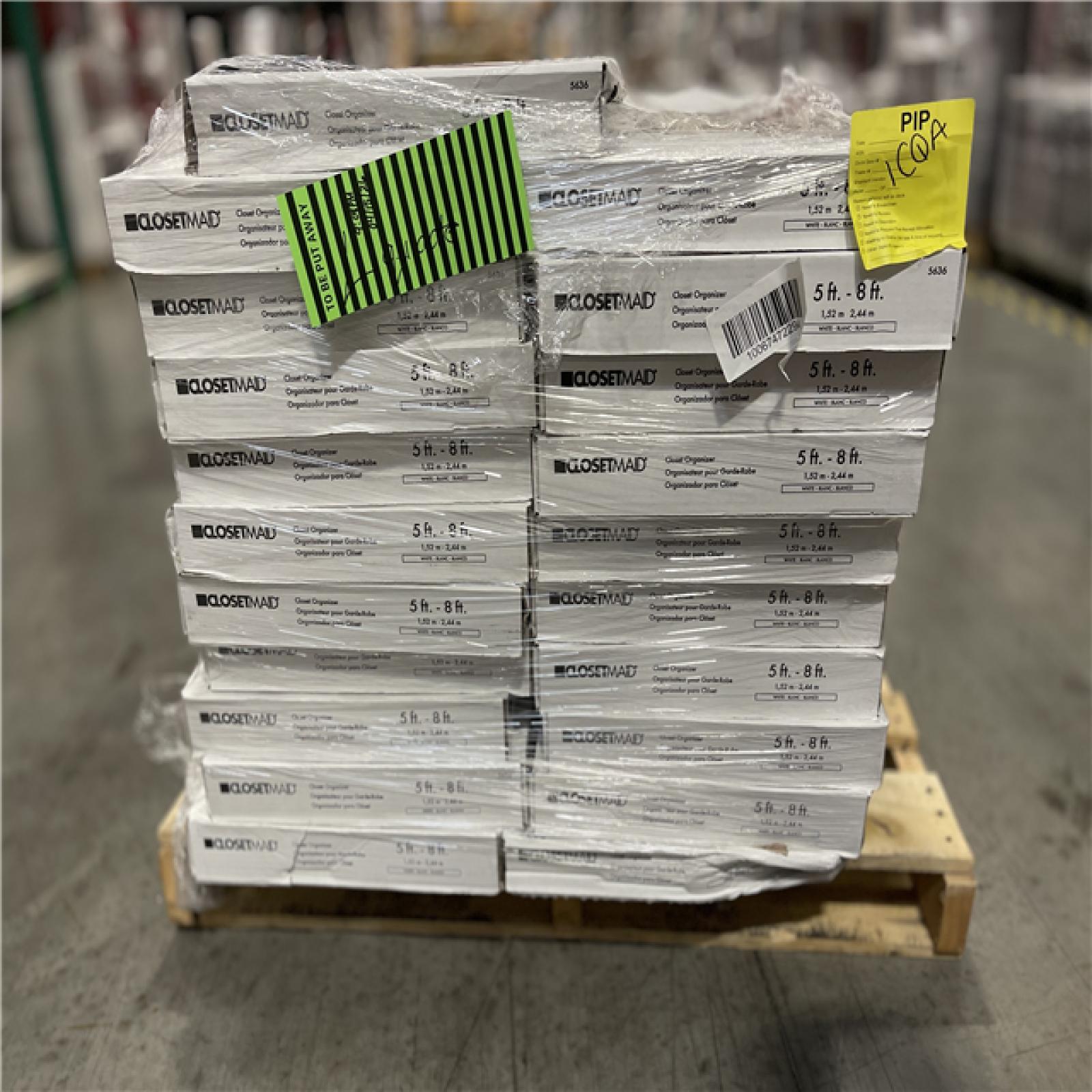 DALLAS LOCATION- Superslide 5 Ft. To 8 Ft. Metal White Closet Organizer Kit With Adjustable Shelving PALLET-(21 UNITS)