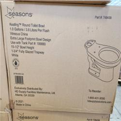 Phoenix Location NEW Seasons Keating Round Toilet Bowl With Tank 1.0 Gallons/ 3.8 Liters a Flush Pallet (12 Toilets)
