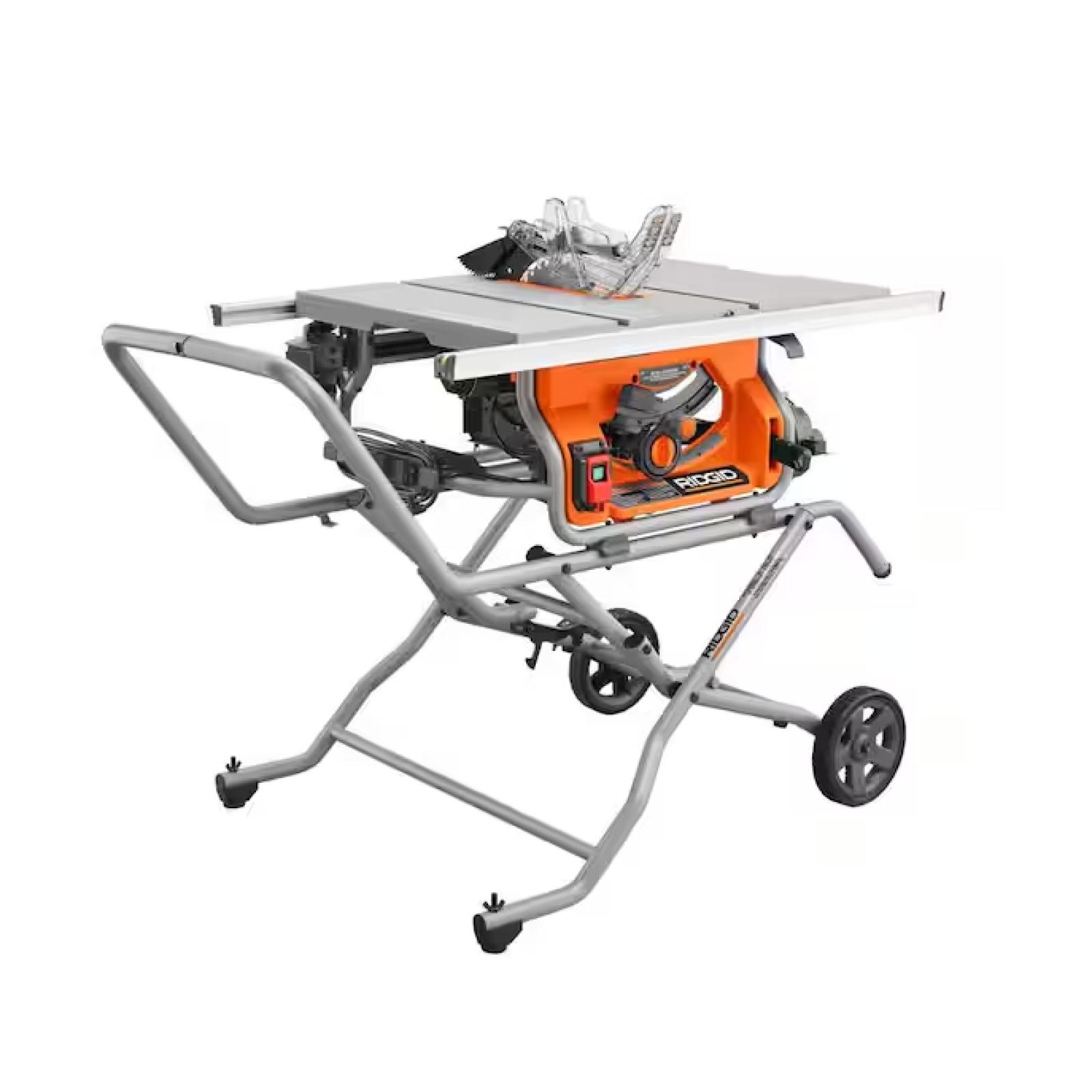DALLAS LOCATION - RIDGID 15 Amp 10 in. Portable Corded Pro Jobsite Table Saw with Stand PALLET- (2 UNITS)