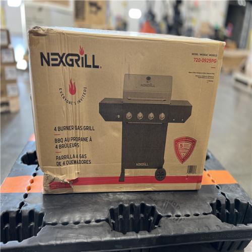DALLAS LOCATION NEW! - Nexgrill 4-Burner Propane Gas Grill in Black with Stainless Steel Main Lid