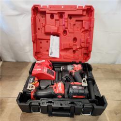 AS-IS- Milwaukee  FUEL 18V Lithium-Ion Brushless Cordless Hammer Drill and Impact Driver Combo Kit