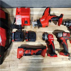HOUSTON LOCATION - AS-IS Milwaukee 5 Tool Combo Kit W/ (2) Battery & Charger