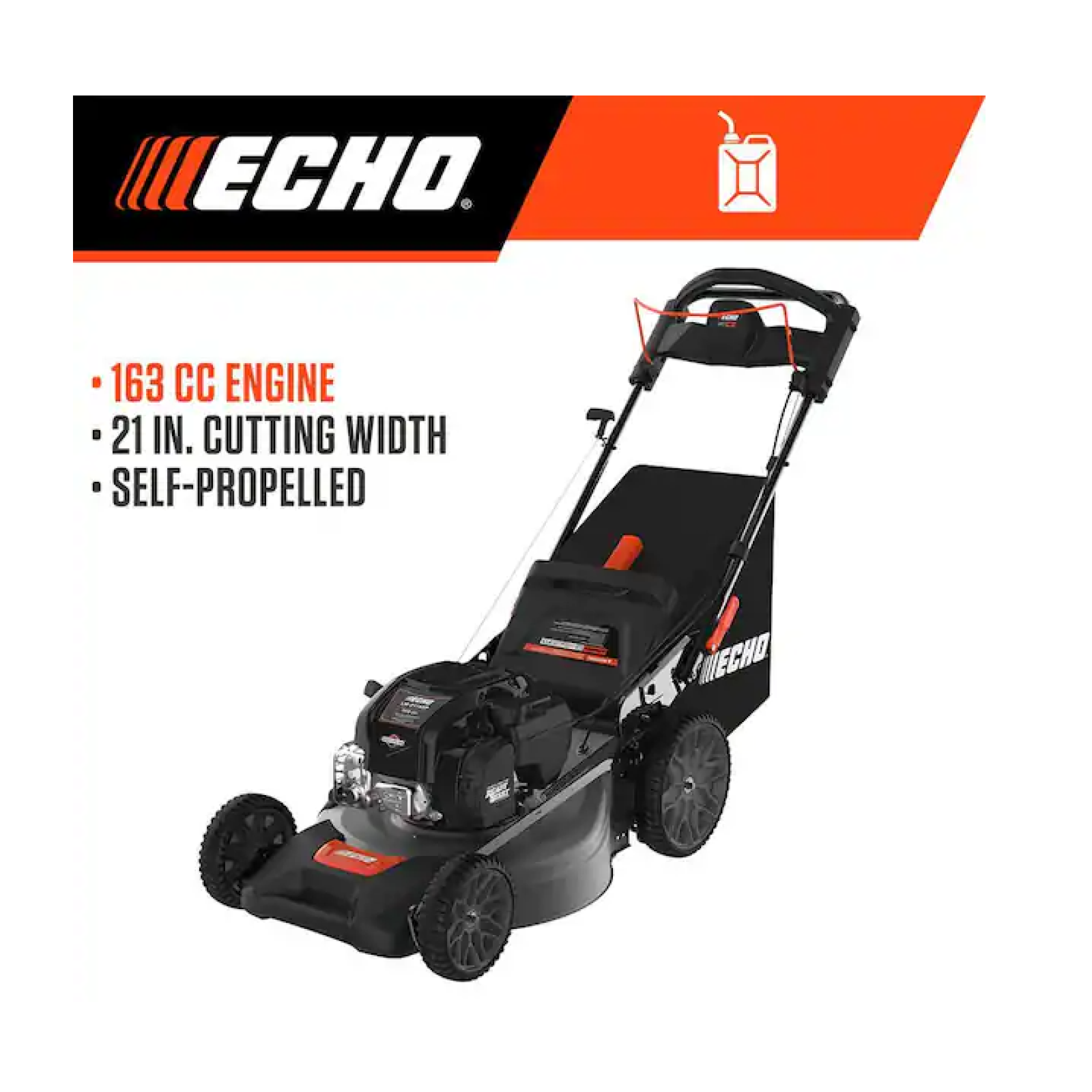DALLAS LOCATION-NEW! ECHO 21 in. 163 cc Briggs and Stratton Gas 3-in-1 One Blade RWD Self-Propelled Walk Behind Lawn Mower