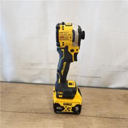 AS-IS- DEWALT ATOMIC 20V MAX Lithium-Ion Cordless 1/4 in. Brushless Impact Driver Kit  5 Ah Battery  Charger  and Bag