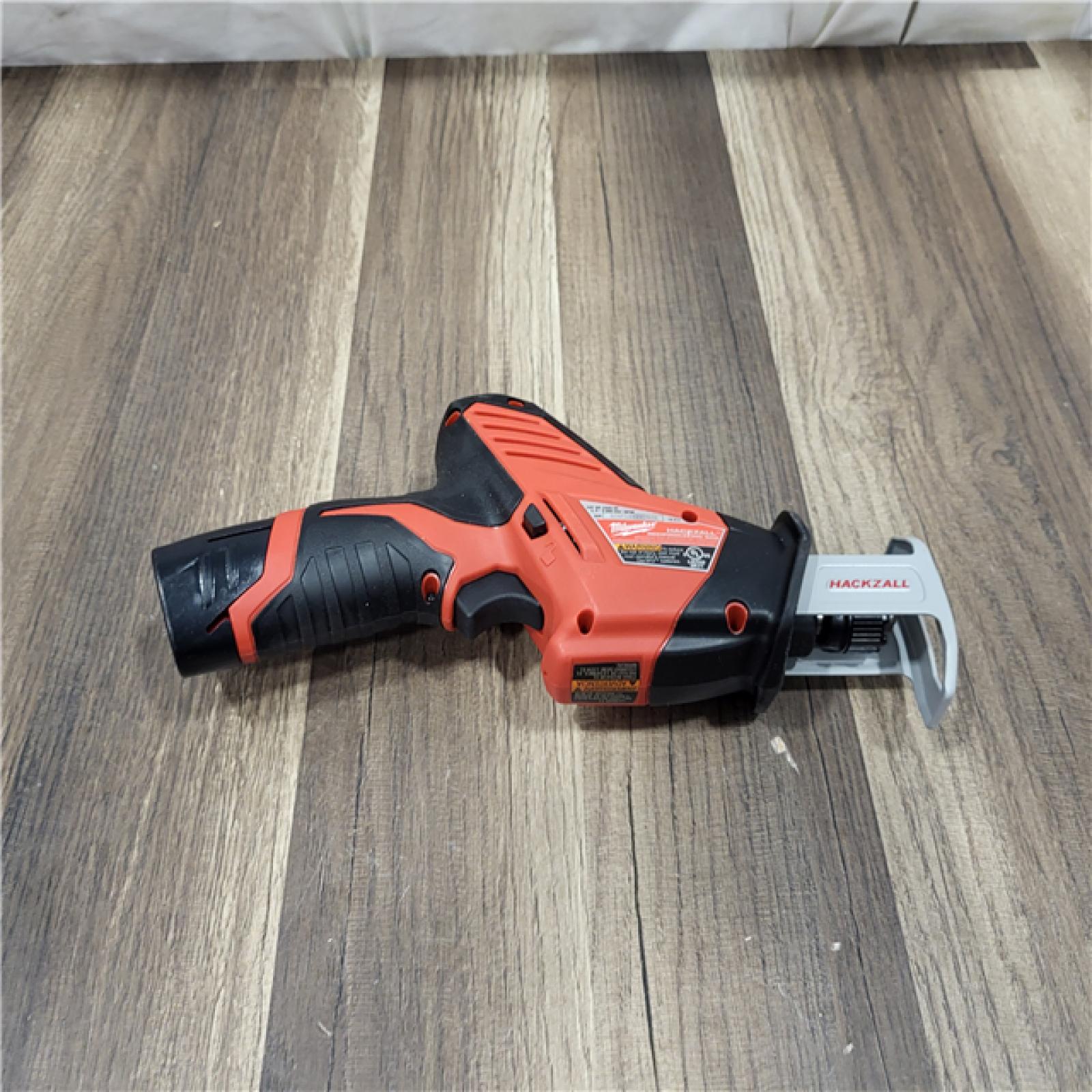 AS IS Milwaukee 2420-21 - M12 Fuel Hackzall 1/2  12V 1.5Ah Cordless Straight Handle Reciprocating Saw Kit