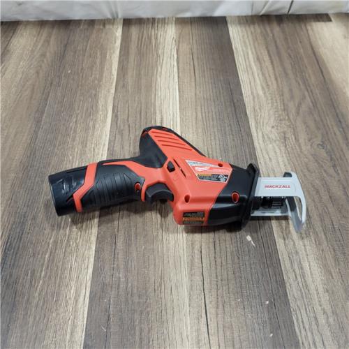 AS IS Milwaukee 2420-21 - M12 Fuel Hackzall 1/2  12V 1.5Ah Cordless Straight Handle Reciprocating Saw Kit