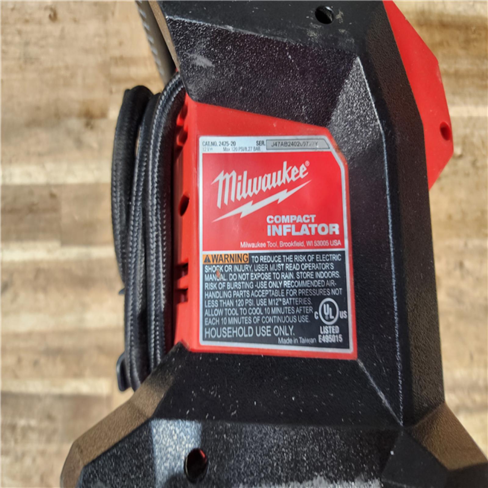 HOUSTON LOCATION - AS - IS Milwaukee Cordless Compact Inflator (Tool-Only)