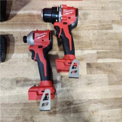 HOUSTON LOCATION - AS-IS Milwaukee 18-Volt Lithium-Ion Brushless Cordless Compact Hammer Drill/Impact Combo Kit