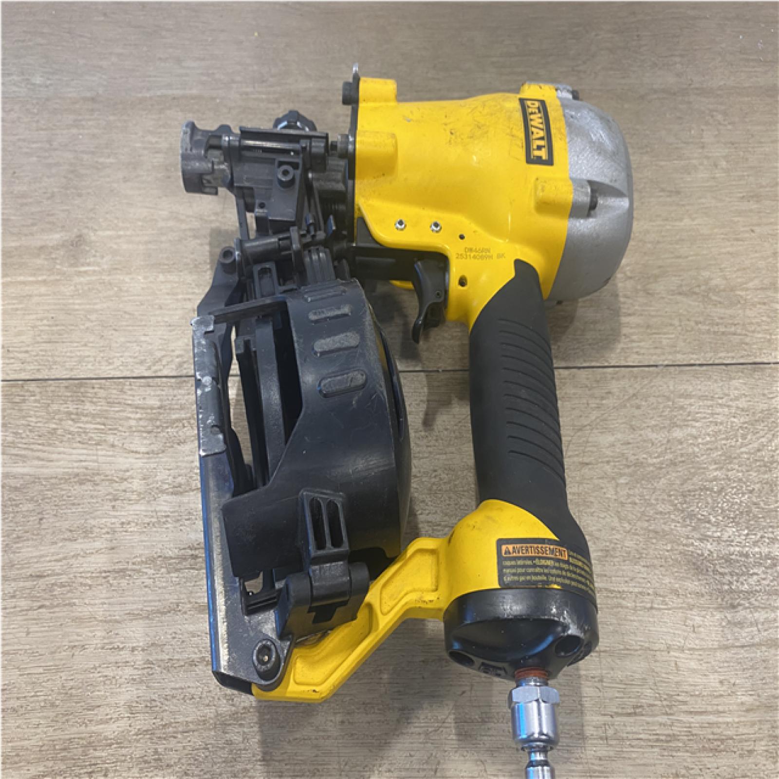 AS-IS DEWALT 1-3/4 in. 15 Degree Pneumatic Coil Roofing Nailer