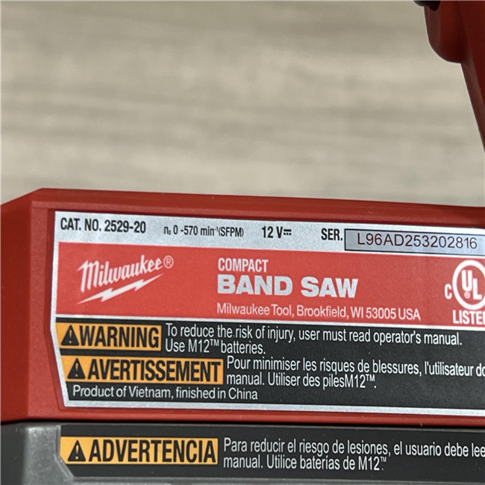 AS-IS Milwaukee FUEL 12V Lithium-Ion Cordless Compact Band Saw (Tool-Only)