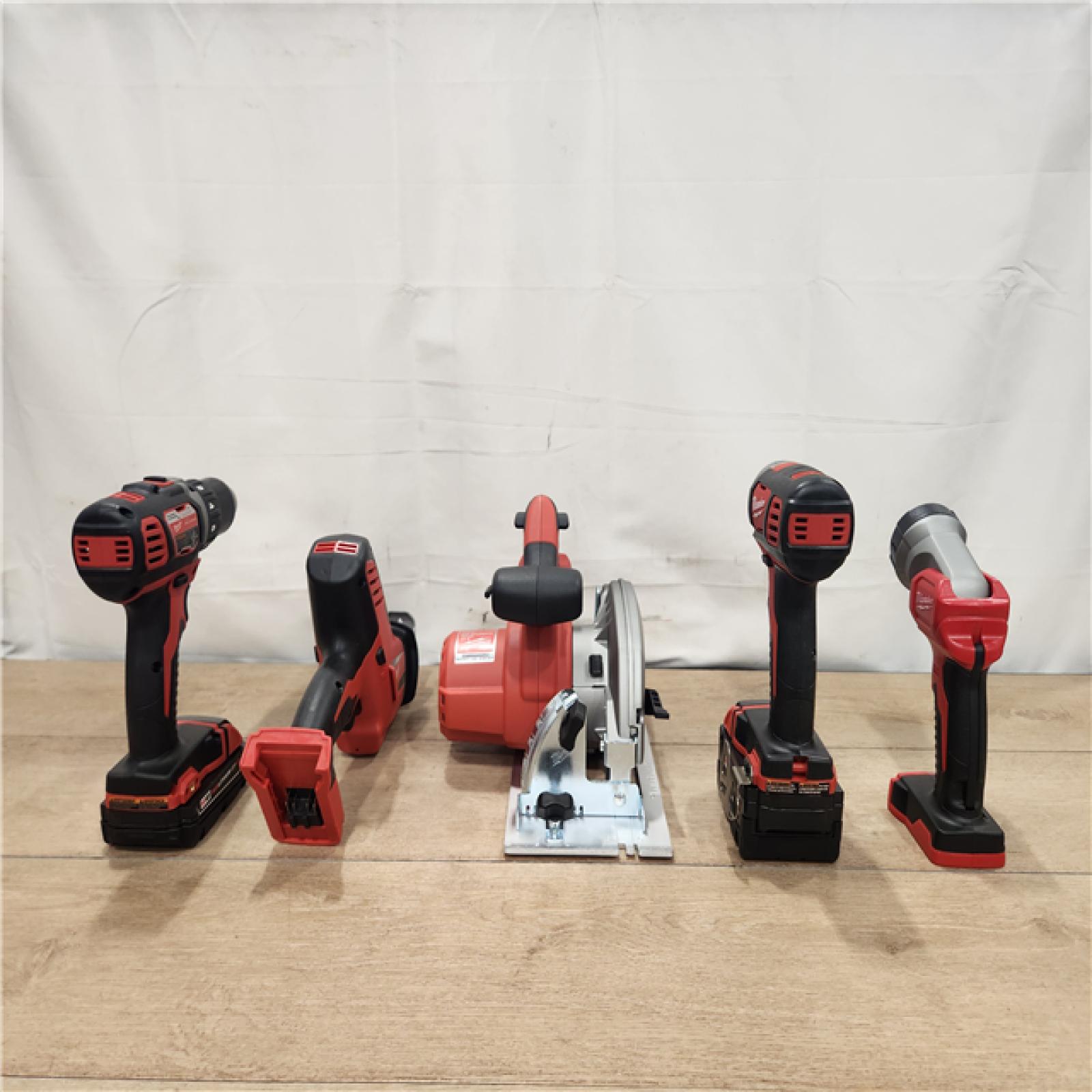 AS-IS- Milwaukee M18 18V Lithium-Ion Cordless 5 Tool Combo Kit