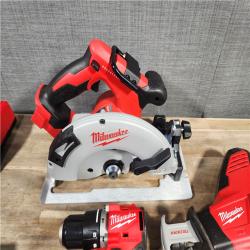 HOUSTON LOCATION - AS-IS (APPEARS LIKE NEW) Milwaukee M18 18-Volt Lithium-Ion Brushless Cordless Combo Kit (4-Tool) with 2-Batteries, 1-Charger and Tool Bag
