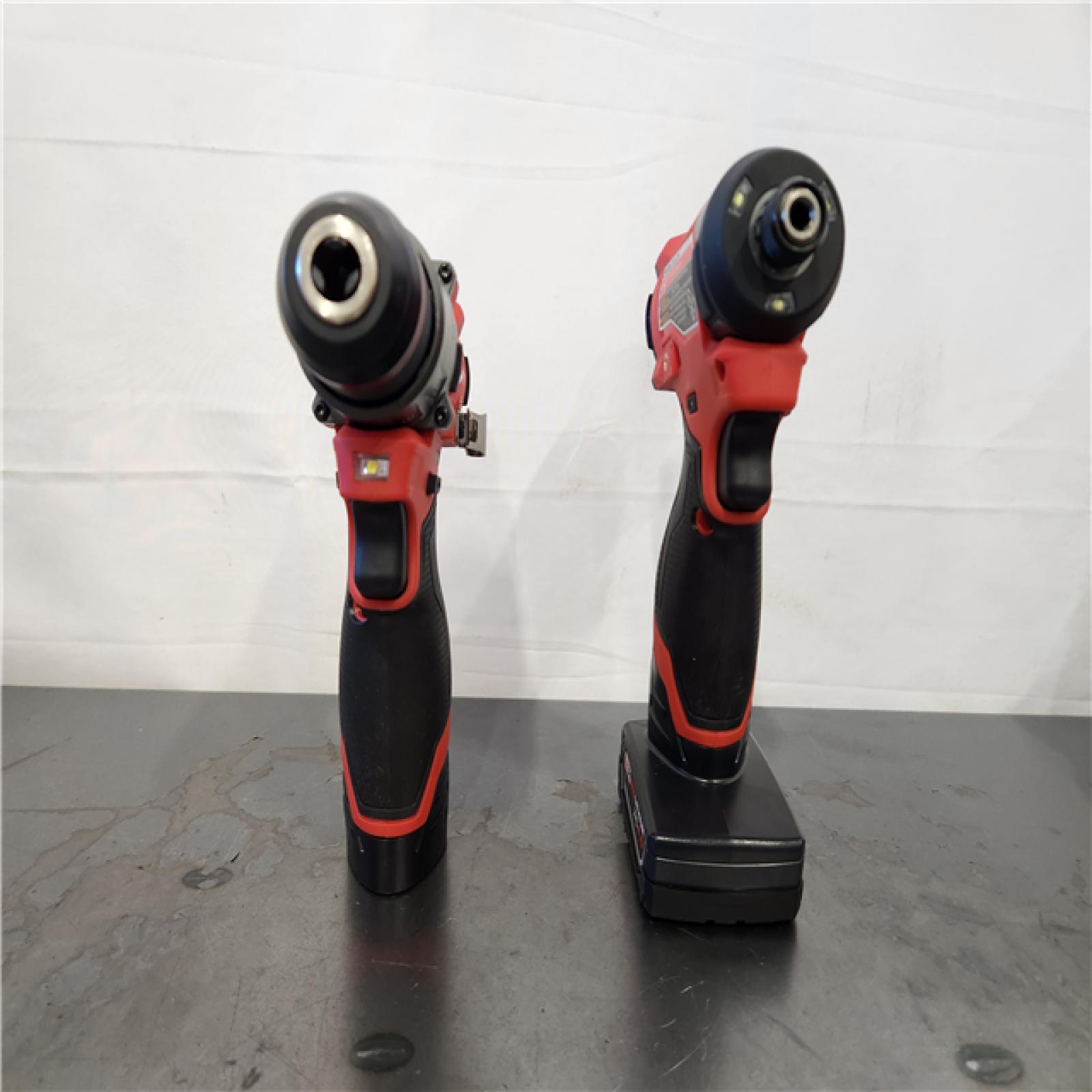 AS-IS- Milwaukee 3497-22 12V Brushless Hammer Drill and Impact Driver Combo Kit