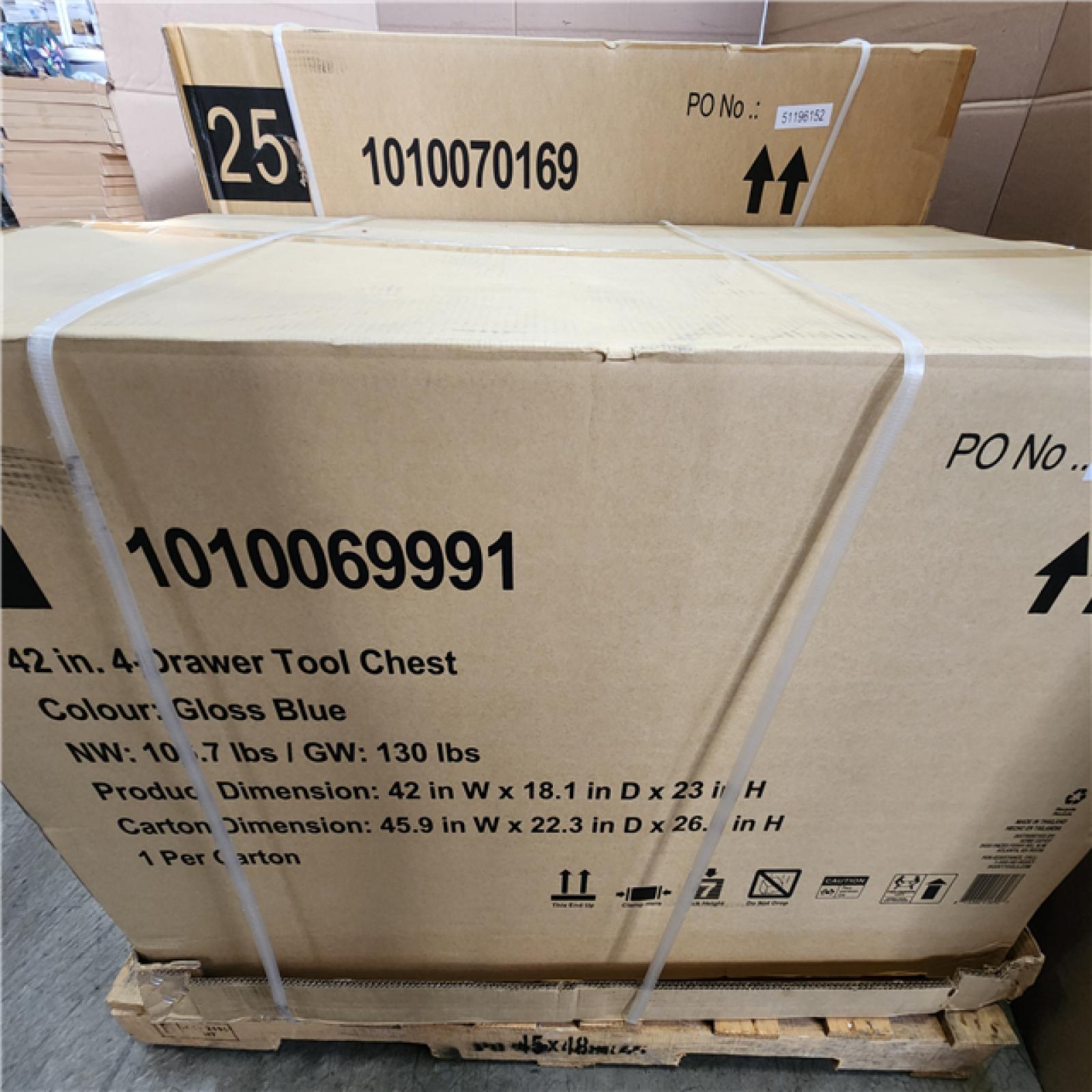 Phoenix NEW Husky Standard Duty 42 in. x 18 in. D 12-Drawer Blue Rolling Tool Chest Combo (SEALED)