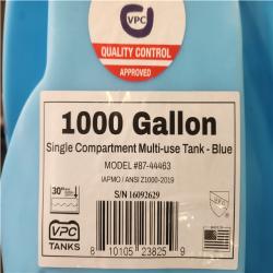 Phoenix LIKE NEW VPC 1000 Gal. Blue Multi-Use, Single Compartment Tank