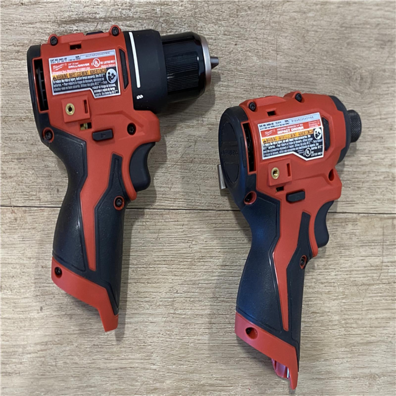 AS-IS Milwaukee FUEL 12-Volt Lithium-Ion Brushless Cordless Hammer Drill and Impact Driver Combo Kit