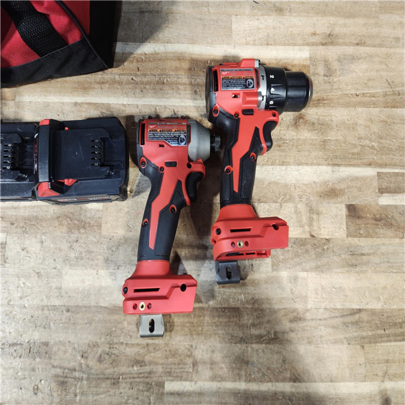 HOUSTON LOCATION - AS - IS Milwaukee 18-Volt Lithium-Ion Brushless Cordless Compact Hammer Drill/Impact Combo Kit