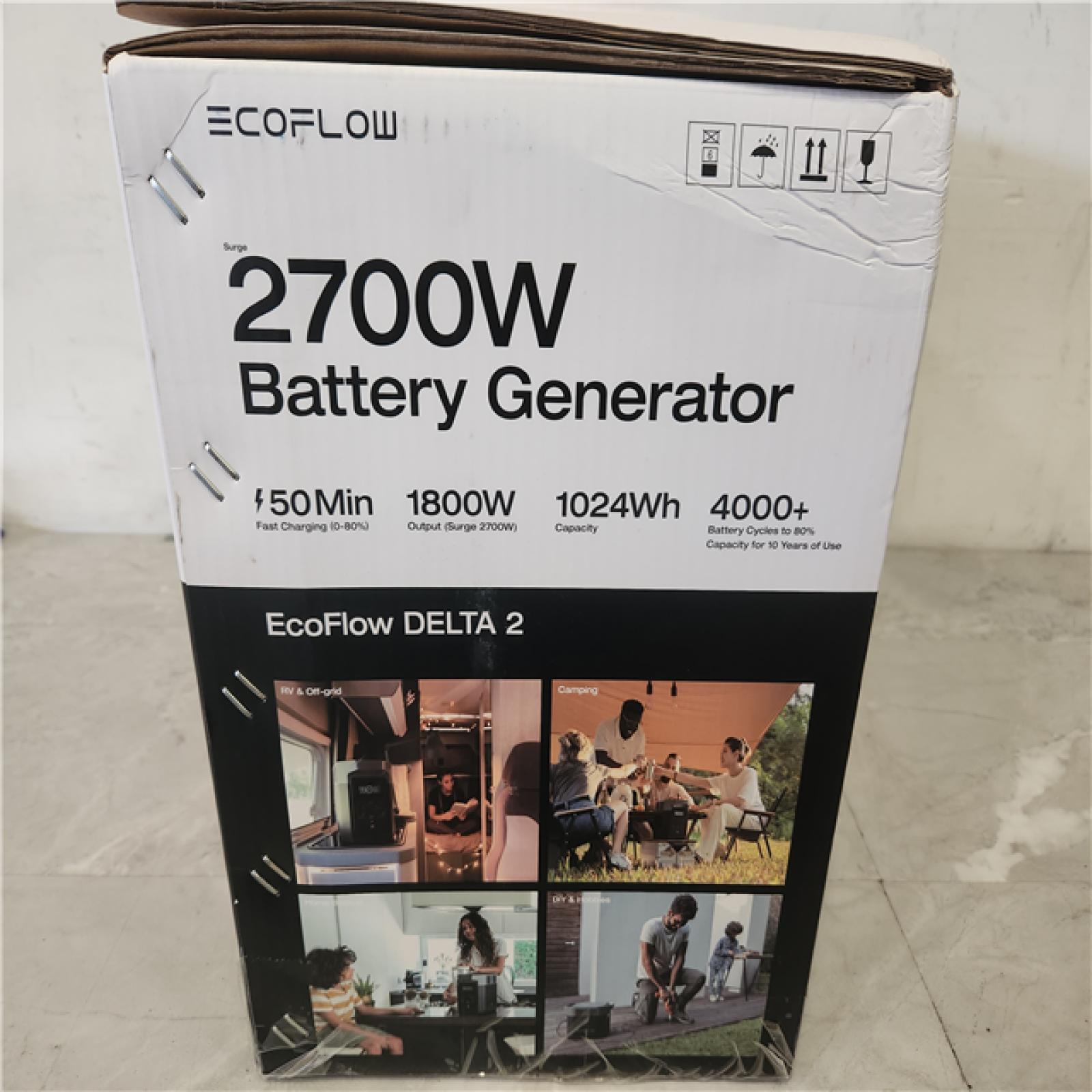 Phoenix NEW EcoFlow Battery Generator DELTA 2 Solar Generator  1800W Output  1024Wh LFP Power Station  Home Backup Camping Push-Button Start (SEALED)