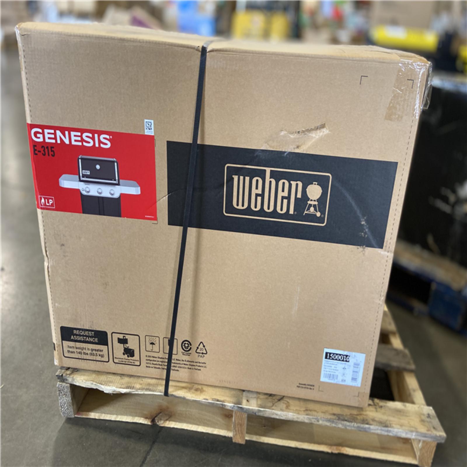 DALLAS LOCATION -Weber Genesis E-315 3-Burner Liquid Propane Gas Grill in Black