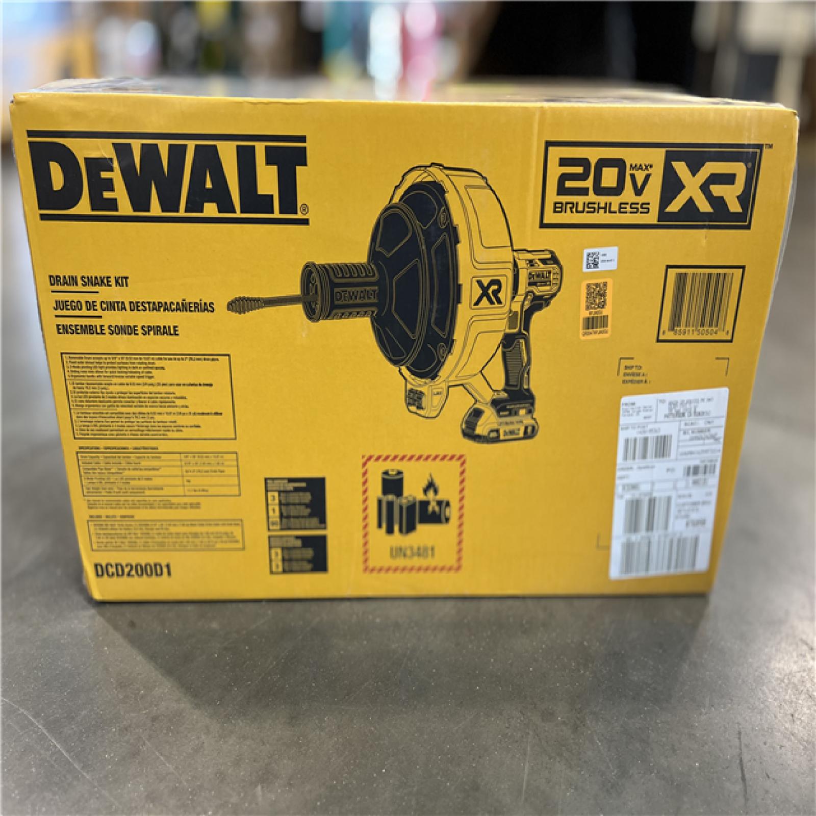 NEW! - DEWALT 20V MAX XR Brushless Drain Snake Kit