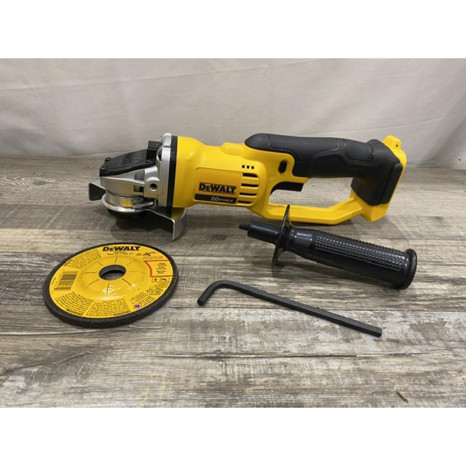 AS-IS DEWALT 20V MAX Cordless 4.5 in. - 5 in. Angle Grinder (Tool Only)
