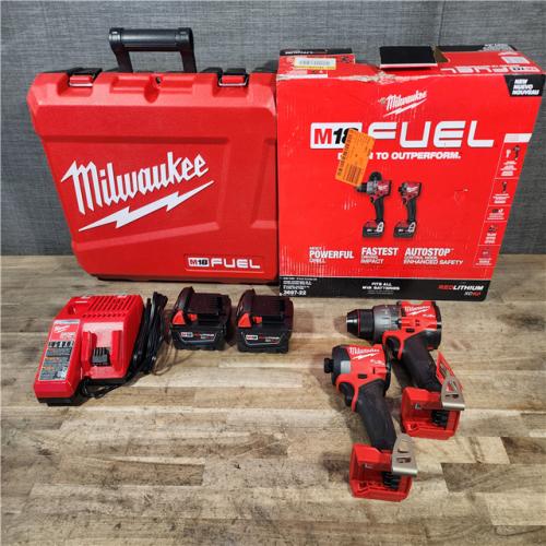 HOUSTON LOCATION - AS-IS Milwaukee FUEL 18V Lithium-Ion Brushless Cordless Hammer Drill and Impact Driver Combo Kit