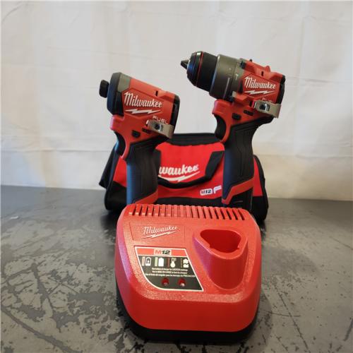 AS-IS- Milwaukee 3497-22 12V Brushless Hammer Drill and Impact Driver Combo Kit