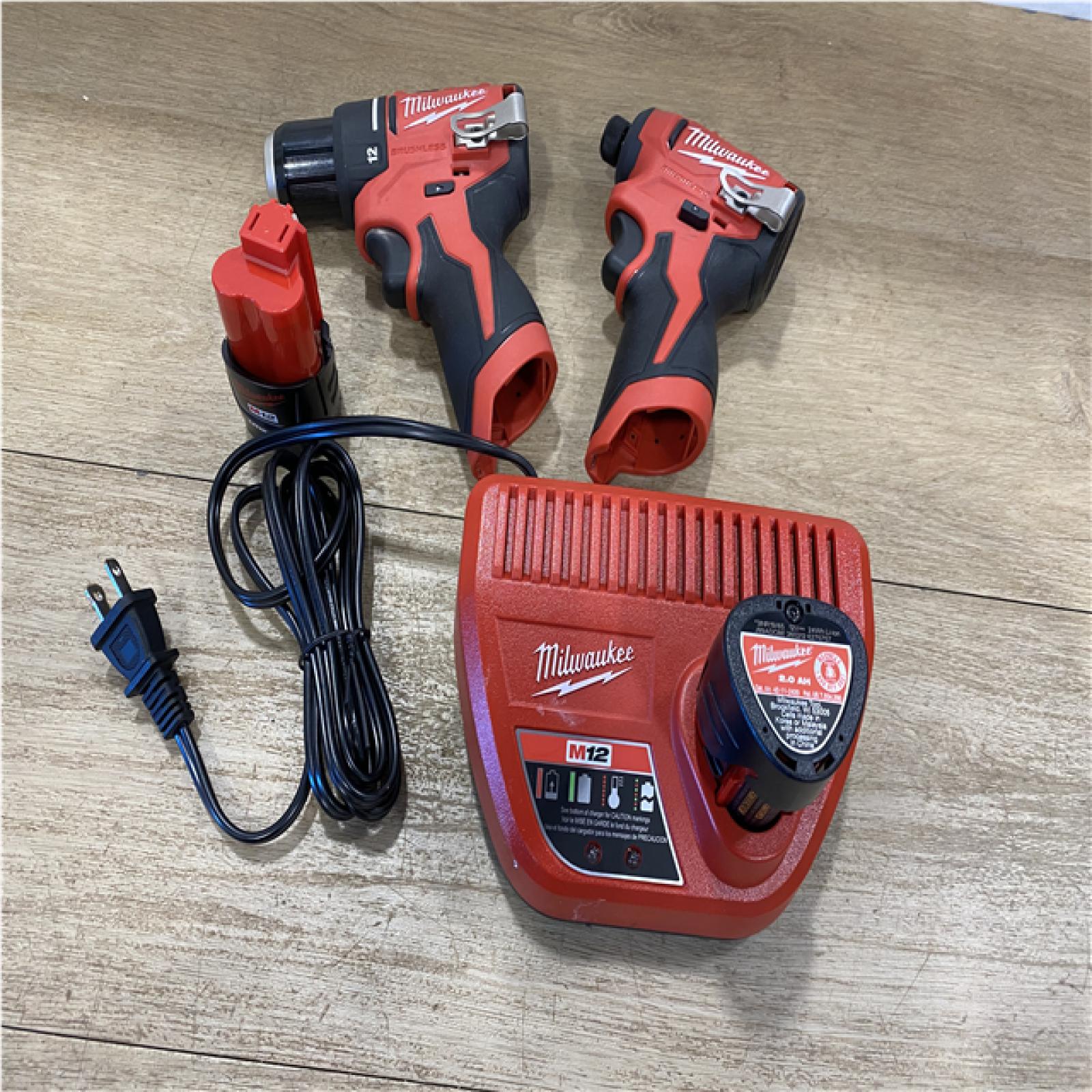 AS-IS - Milwaukee FUEL 12-Volt Lithium-Ion Brushless Cordless Hammer Drill and Impact Driver Combo Kit