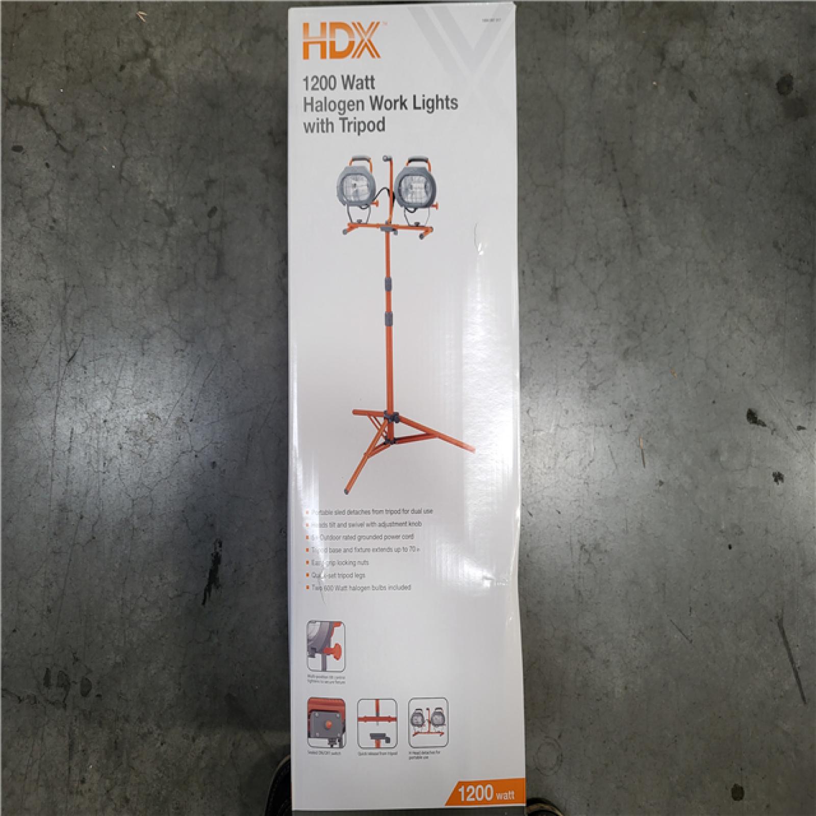 CALIFORNIA NEW HDX 1200 WATT HALOGEN WORK LIGHTS WITH TRIPOD