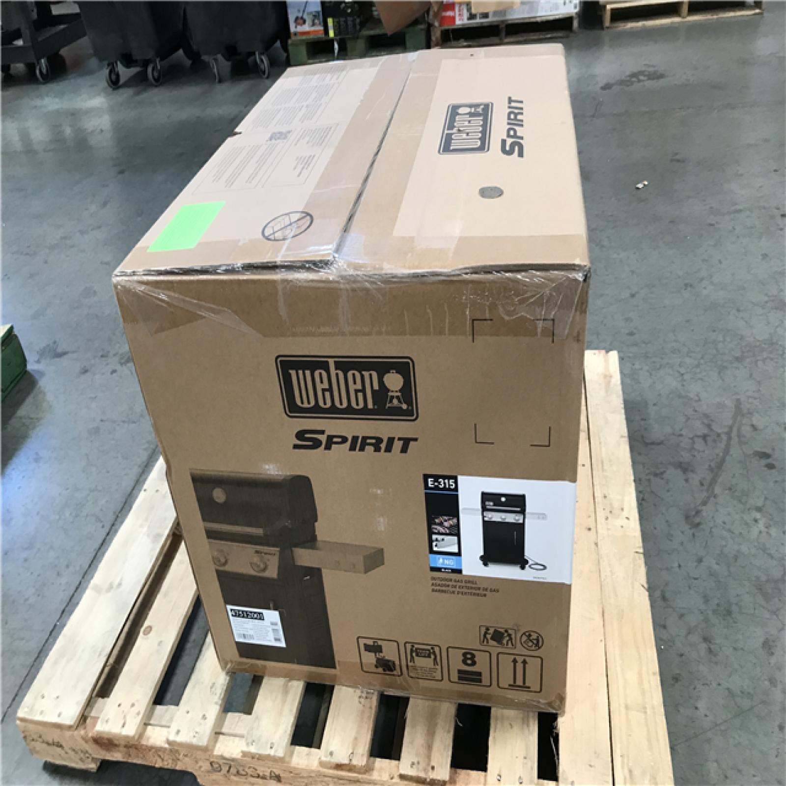 CALIFORNIA AS-IS WEBER SPIRIT BLACK OUTDOOR GAS GRILL E-315
