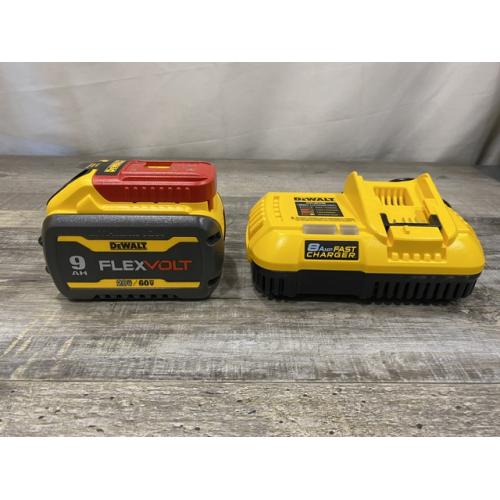 AS-IS DEWALT 20V/60V MAX FLEXVOLT Lithium-Ion 9.0Ah Battery and Charger Starter Kit