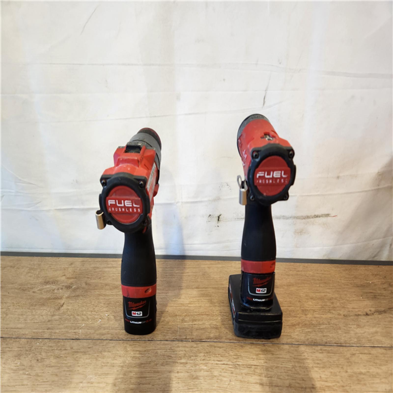 AS-IS- Milwaukee 12V Brushless Hammer Drill and Impact Driver Combo Kit