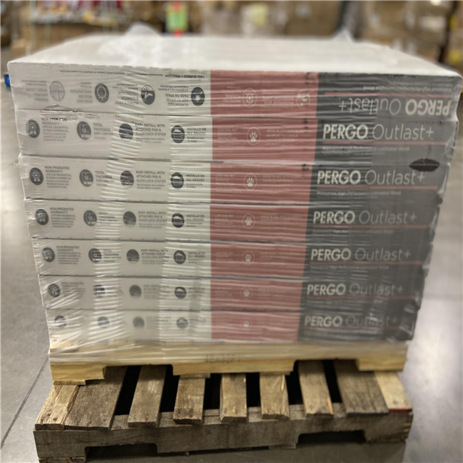 DALLAS LOCATION - Pergo Outlast+ Applewood 12 mm T x 5.2 in. W Waterproof Laminate Wood Flooring (13.74 sqft/case) 35 (CASES)