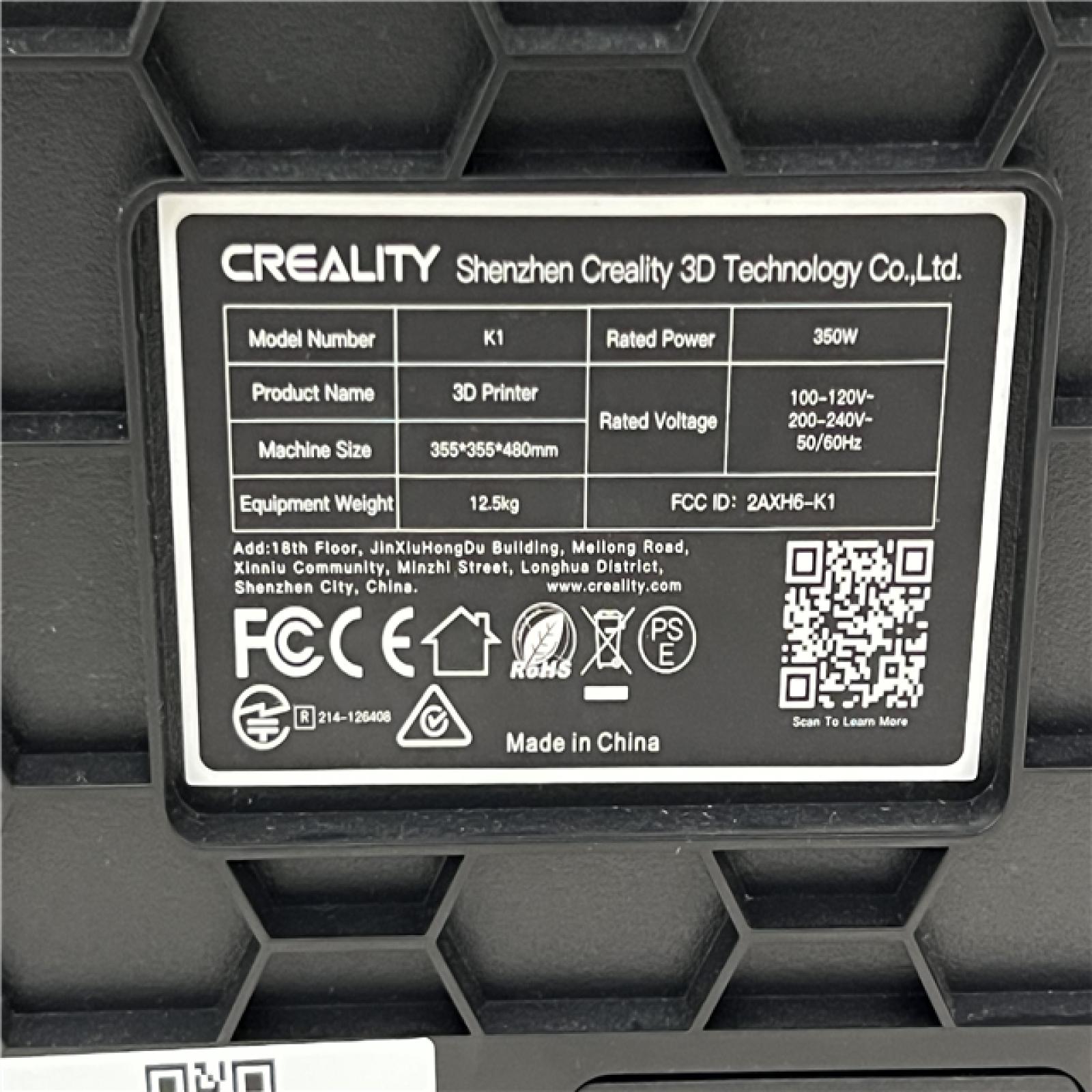 AS-IS Creality K1 3D Printer Upgraded 600 mm/s