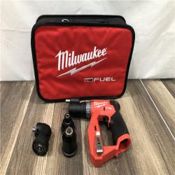 AS-IS Milwaukee FUEL 12V Lithium-Ion Brushless Cordless 4-in-1 Installation 3/8 in. Drill Driver with 4 Tool Head (Tool-Only)