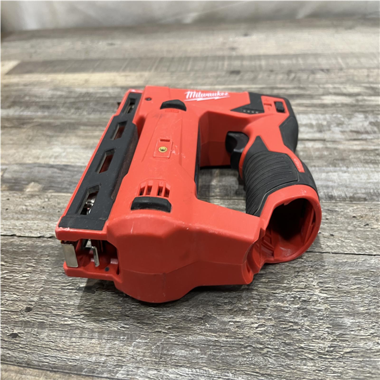 AS-IS Milwaukee 12-Volt Lithium-Ion Cordless 3/8 in. Crown Stapler (Tool-Only)